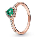 Elevated red heart ring