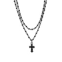 Black Cross Jesus necklace