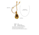 Cashew Inlaid Natural Tiger Stone Pendant Necklac