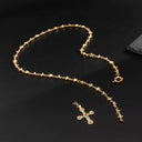 Vintage Jesus Cross Pendant Long Necklace