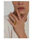 Cross flower Ring