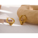 Gold Twisted Huggie Earrings