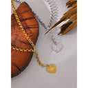 Romantic Heart Rose Flower Necklace