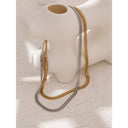 Double Layer Flat Chain  Necklace