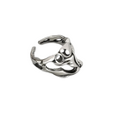 AURORA-ABSTRACT SILVER RING