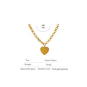 Romantic Heart Rose Flower Necklace