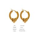 Gold Twisted Huggie Earrings