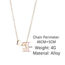Tiny Heart Letter Necklace