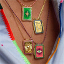 sun, moon, demon's eye necklace