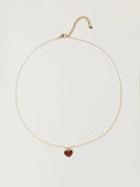 Carnelian Stone Heart Necklace