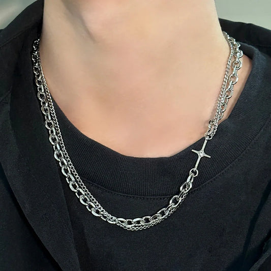 FELICIA-DOUBLE LINK NECKLACE