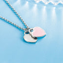 Double Heart Pendants Necklaces
