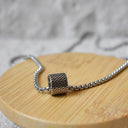 KATE-SILVER BARREL CHAIN