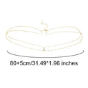 Simple Double Layer Copper Bead Chain Waist Belly