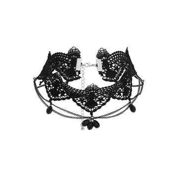 SERENA-BLACK LACE CHOKER