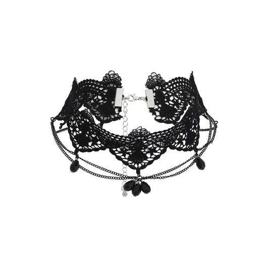 SERENA-BLACK LACE CHOKER