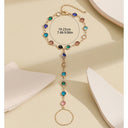 Emerald Blue Crystal Hand chains