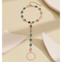 Emerald Blue Crystal Hand chains