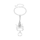 Vintage Punk Scorpion Tassel Chain Ring Bracelet Set