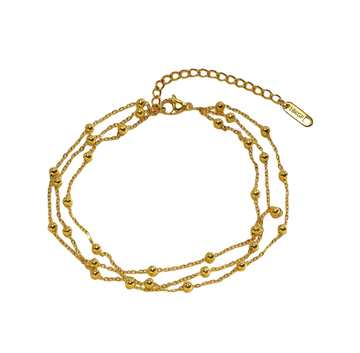 STELLA-BEADS LAYERED ANKLET