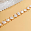 Row Round Pearls Bra Chest Chain Necklace