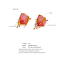 Pink Resin Heart EARRINGS