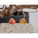 Pink Resin Heart EARRINGS