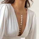 Row Round Pearls Bra Chest Chain Necklace